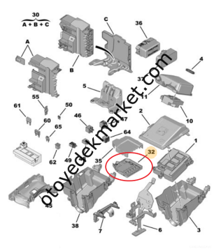 Peugeot Rifter (2019-2024) Akü Sigorta Kutusu (Orijinal)