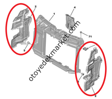 Citroen C3 (2020-2021-2022-2023-2024) Ön Panel Yan Plastiği (Sağ Taraf) (Orijinal)