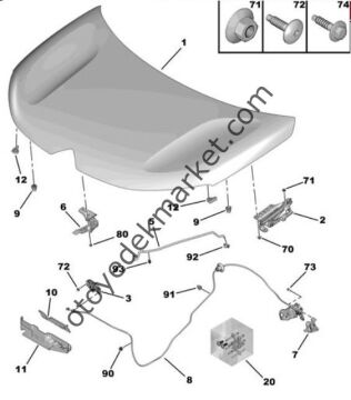Citroen C5 Aircross (2019-2025) Motor Kaputu (Orijinal)