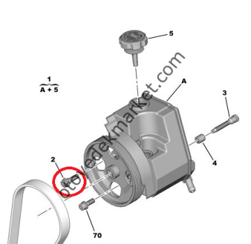 PEUGEOT 306 DİREKSİYON POMPA SABİTLEME VİDASI (ORİJİNAL)