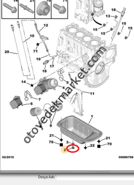 Citroen Berlingo (1998-2008) Karter Tapası (Orijinal)