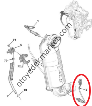 Citroen C3 (2017-2024) 1.2 Turbo Benzinli Oksijen Sensörü - Alt (Bosch)