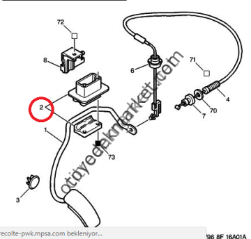 PEUGEOT 106 GAZ PEDAL TUTCU BRAKETİ