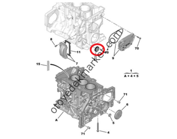 Peugeot 208 (2012-2019) 1.2 Benzinli Motor Blok Tapası (Orijinal)
