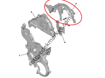 Peugeot 208 (2019-2020) 1.5 BlueHdi Eksantrik / Triger Kayışı Üst Muhafaza Plastik Kapağı (Orijinal)
