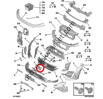 Peugeot 408 (2023-2024) Ön Amblem (Orijinal)