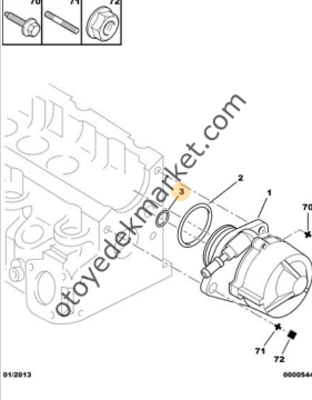 PEUGEOT PARTNER (2003-2008) 1.9 VAKUM POMPA ORİNGİ (ORİJİNAL)