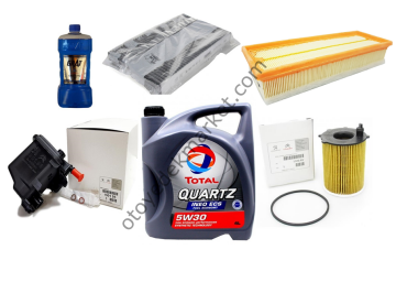 CİTROEN C4 (2004-2010) 1,6 HDI KARBON POLEN FİLTRE SETİ +5W30 (ORJİNAL)