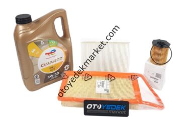 Citroen Nemo (2008-2013) 1.4 HDI Bakım Seti Mazot Filtresi Hariç (Orijinal) + 5w30 Motor Yağ