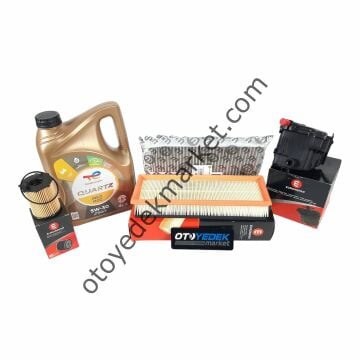 Citroen C4 (2004-2010) 1.6 Hdi Filtre Bakım Seti + 5w30 Yağ (Orijinal Eurorepar)