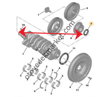 Peugeot 3008 (2009-2015) 1.6 Hdi Krank Ön Keçesi (Corteco)