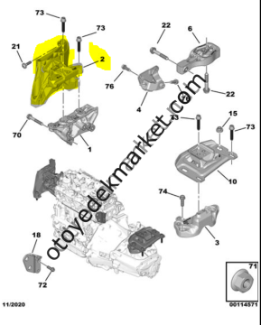 Citroen C5 Aircross (2018-2024) 1.5 Blue Hdi Sağ Motor Takozu (İthal)