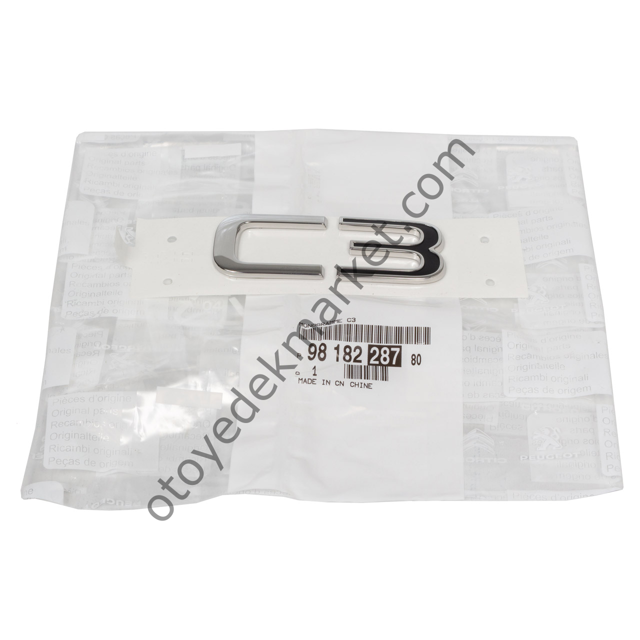 Citroen C3 (2017-2024) Arka ''Citroen C3'' Yazısı (Orijinal)