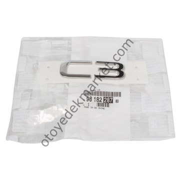 Citroen C3 (2017-2024) Arka ''Citroen C3'' Yazısı (Orijinal)