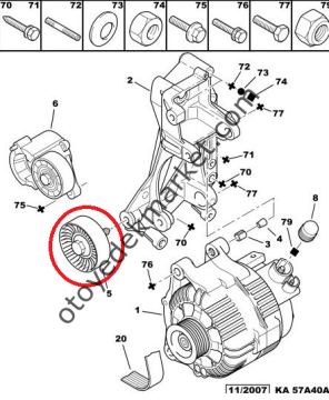PEUGEOT 406 2.0 BENZİNLİ ALTERNATÖR GERGİ KÜTÜĞÜ (SWAG)