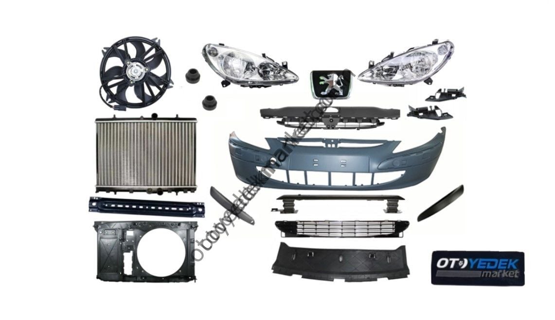 Peugeot 307 (2001-2005) Dolu Ön Tampon Far Ve Soğutma Seti (İthal)