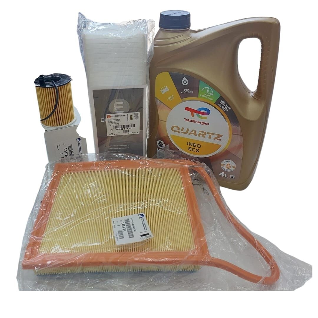 Citroen Berlingo (2012-2017) 1.6 Hdı Euro5 Filtre Bakım Seti Mazot Filtresiz +5w30 (Orijinal)