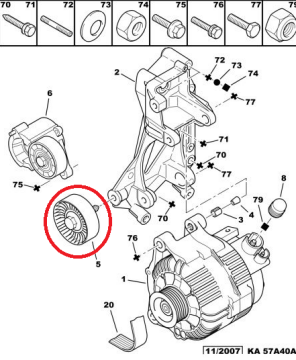 Peugeot 306 1,8 Alternatör Gergi Rulmanı (Aba)