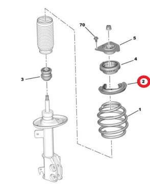 Peugeot 2008 (2020-2024) Ön Süspansiyon Yayı Alt Tabanı