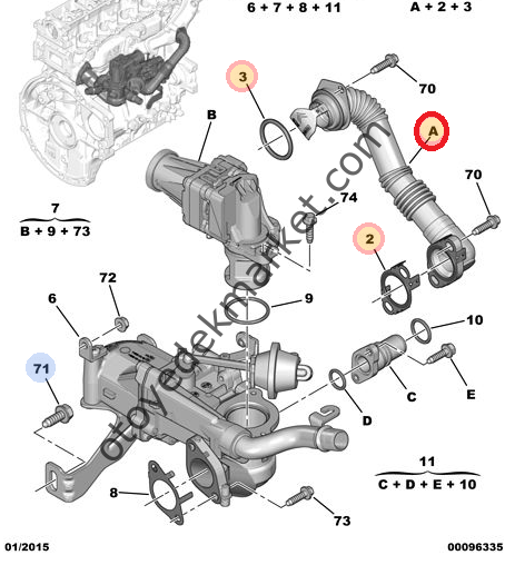 PEUGEOT 301 1,6 HDI (2012-2018)  EGR BORUSU (ORJİNAL)