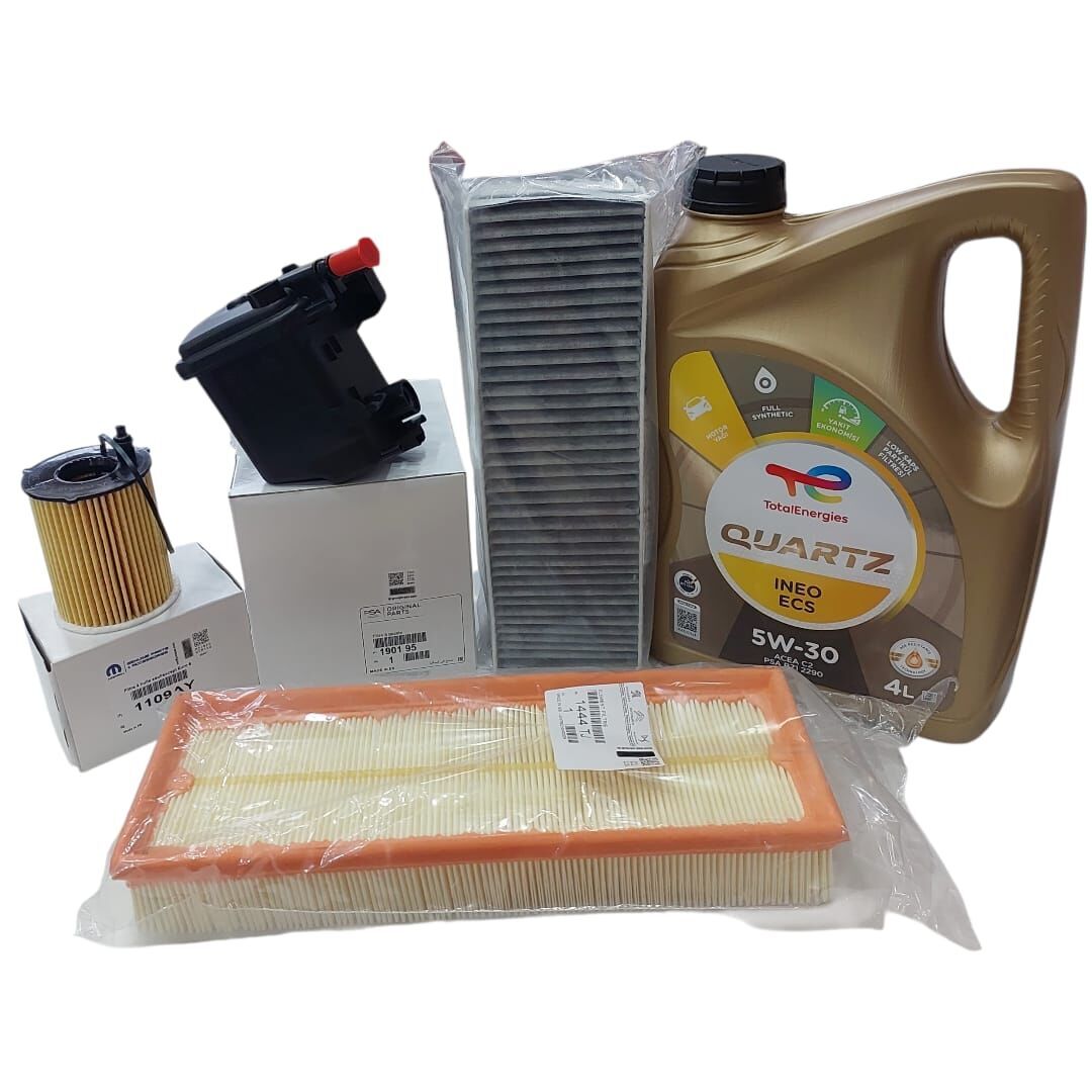 Citroen Berlingo (2008-2011) 1.6 Hdı Filtre Seti Karbon Polenli +5w30 Yağ (Orijinal)