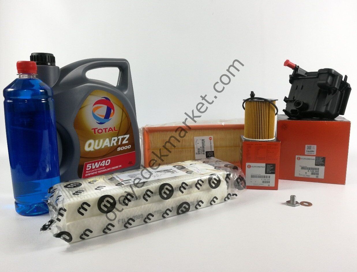 CİTROEN BERLİNGO (2008-2011) 1.6 HDI FİLTRE BAKIM SETİ + 5w40 Yağ (ORJİNAL EUROREPAR )