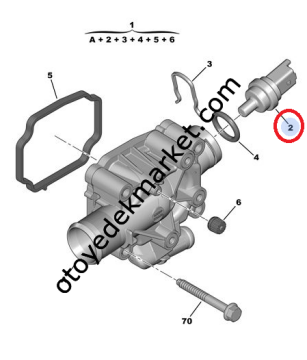 Peugeot 207 (2006-2011) 1.4 16V Benzinli Hararet Müşürü Yeşil (Delphi)