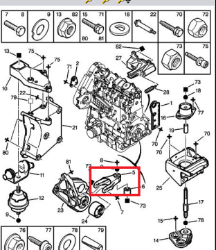 PEUGEOT PARTNER (1998-2008) MOTOR ALT KULAK ÇATAL TUTUCU DEMİRİ (ORİJİNAL)