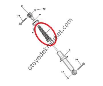 Peugeot 508 (2019-2023) Arka Amortisör Toz Koruyucu Körük Kılıf (Orijinal)