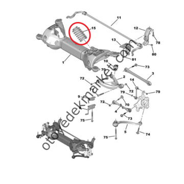 Peugeot 508 (2019-2023) Arka Süspansiyon Helezon Yayı (Orijinal)