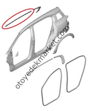 Citroen C5 Aircross (2019-2025) Tavan Kenar Kromajlı Çıtası, Sağ (Orijinal)