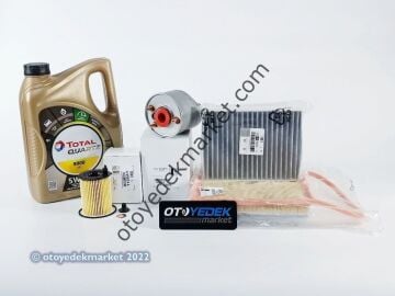 Citroen C3 (2011-2015) 1,4 Hdı  Euro5 Filtre Seti (Orijinal) Ve 5w30 Motor Yağı