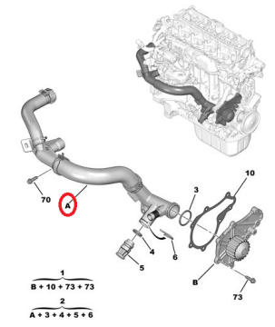 Peugeot 301 (2012-2018) 1.6 Hdi Su Kollektörü (Orijinal)