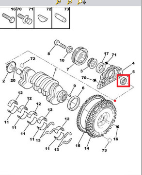 Peugeot 306 (1994-2001) Gti Krank Keçesi Ön (İthal)