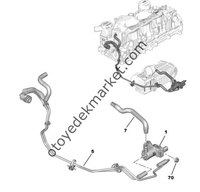 Peugeot 301 (2018-2020) 1.5 Blue Hdi Egr Elektrovanası Tahliye Hortumu / Borusu (Orijinal)