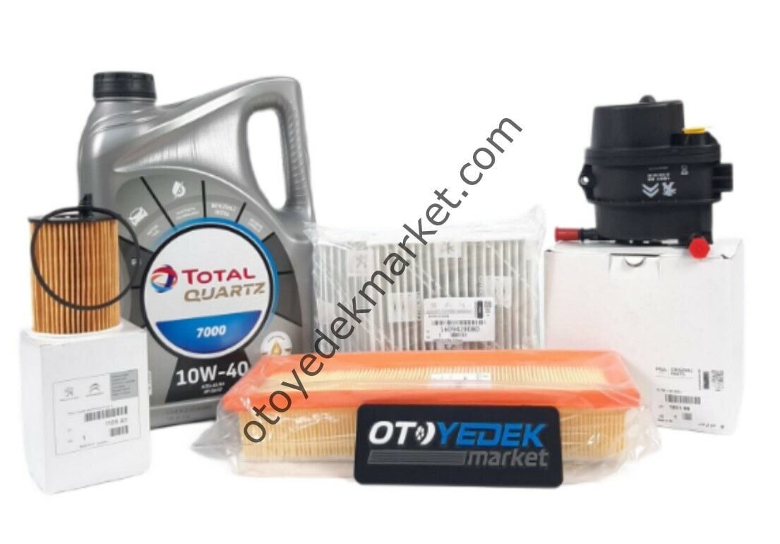 CİTROEN C3 (2003-2010) 1.6 HDİ FİLTRE SETİ +10W40 YAĞ (ORİJİNAL)