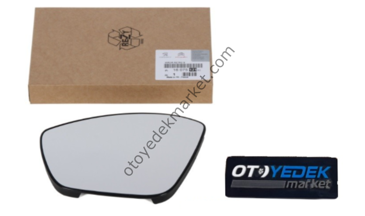 Peugeot 208 (2012-2019) Sol Ayna Camı (Orijinal)