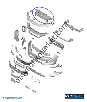 Peugeot 508 (2019-2025) Ön Tampon İç Panel Demiri (Orijinal)