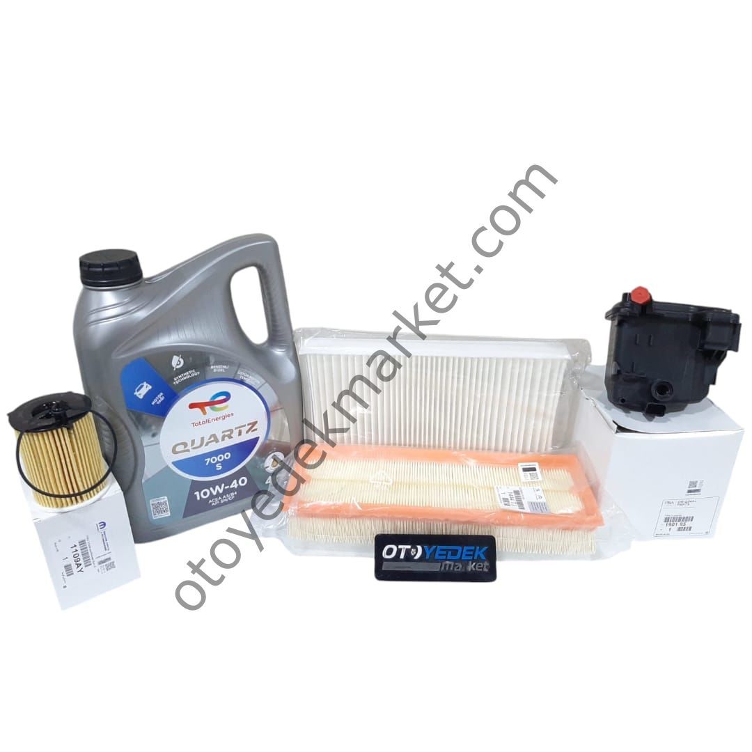 Citroen C3 (2003-2010) 1.4 Hdi 16v 90hp Filtre Seti (Orijinal) Ve 10w40 Motor Yağı