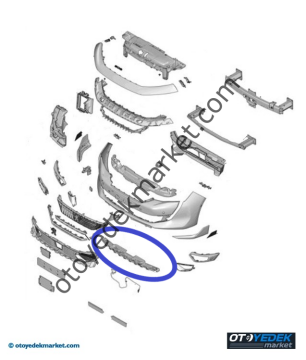Peugeot 508 (2019-2023) Ön Tampon Alt Bağlantı (Orijinal)