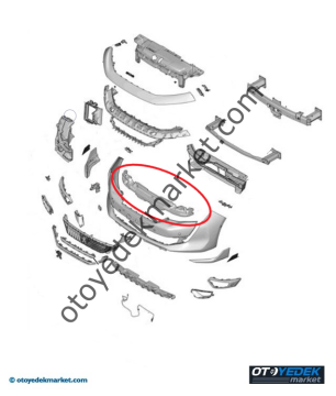 Peugeot 508 (2019-2023) Ön Tampon Darbe Emici Köpük (Orijinal)