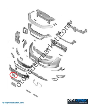 Peugeot 508 (2019-2025) Ön Tampon Izgara Kapağı (Orijinal)