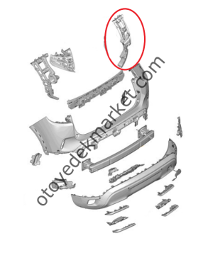 Citroen C5 Aircross (2022-2025) Arka Tampon Sağ Bağlantı Takviye Plastiği (Orijinal)