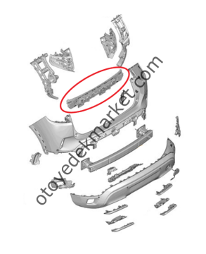 Citroen C5 Aircross (2019-2025) Arka Tampon Orta Bağlantı Plastiği (Orijinal)
