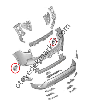 Citroen C5 Aircross (2019-2025) Arka Tampon Köşe Kapakları (Orijinal)