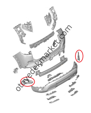 Citroen C5 Aircross (2019-2025) Arka Tampon Bağlantı Ayakları (Orijinal)