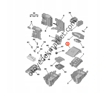 Peugeot 3008 (2016-2023) Motor Sigorta Kutu Üst Kapak (Orijinal)