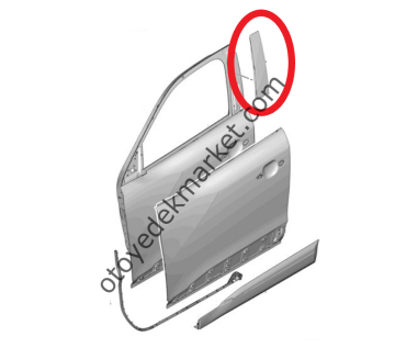 Peugeot 2008 (2020-2023) Sol Ön Kapı Direk Bakaliti (Orijinal)