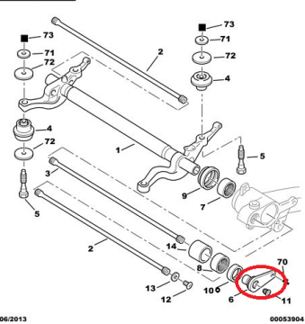 PEUGEOT 206 TORSİYON LEVYESİ SAĞ (İTHAL)