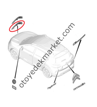 Citroen C5 Aircross (2022-2025) Ön Citroen Amblemi Altı (Orijinal)